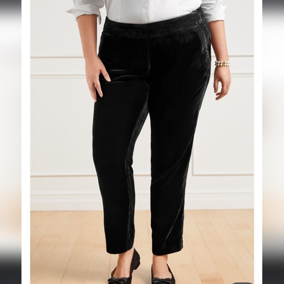 NWT J.Jill Velveteen black  holiday pants Plus size 18 New - Picture 2 of 13